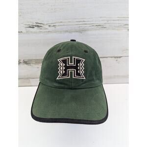 University of Hawaii Rainbow Warriors Hat Cap Adjustable Green‎ Black NCAA